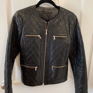 Ann Taylor Quilted Leather Jacket